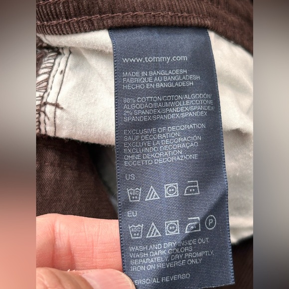 Tommy Hilfiger Women’s Brown  Corduroy Mid-Rise Straight Leg Pants, size 4 - Picture 5 of 7